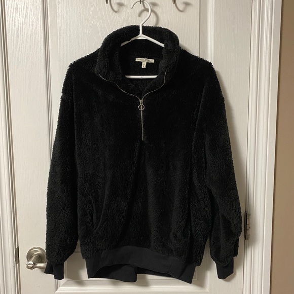 Teddy-ish half zip hoodie